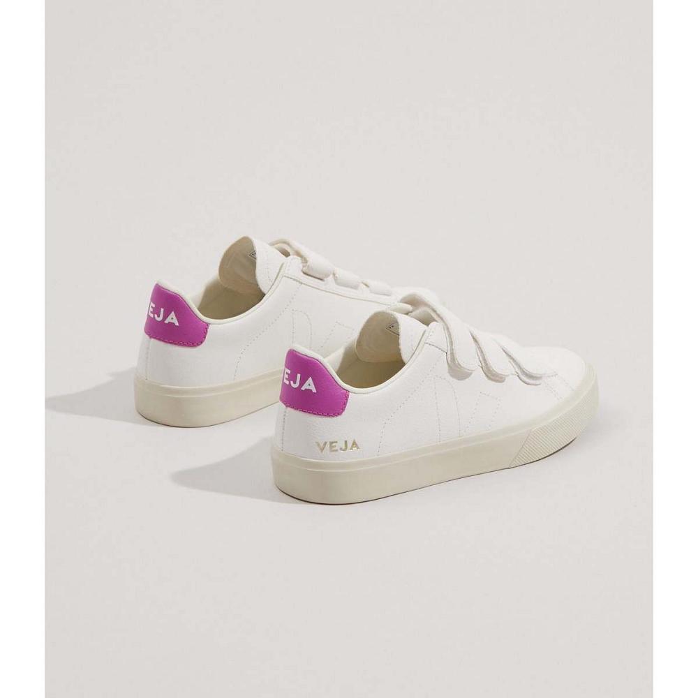 Women's Veja RECIFE CHROMEFREE Sneakers White/Purple | ZA 624DFM